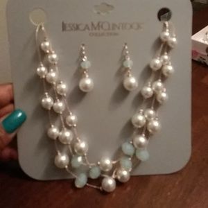 Necklace set with matching bracelet